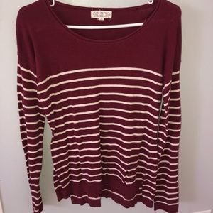 Pink rose maroon sweater
